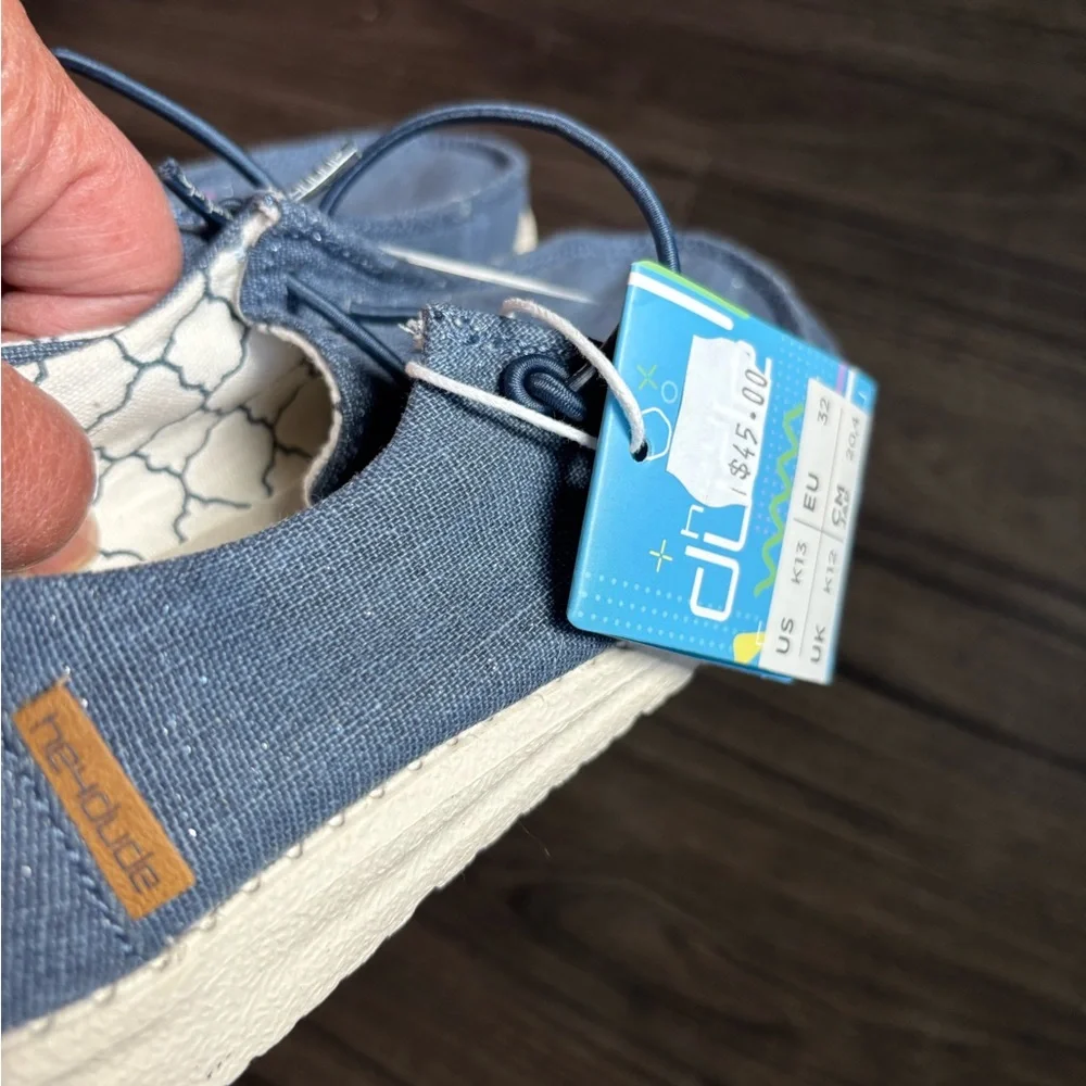 Hey Dude Kids Blue Moccasins